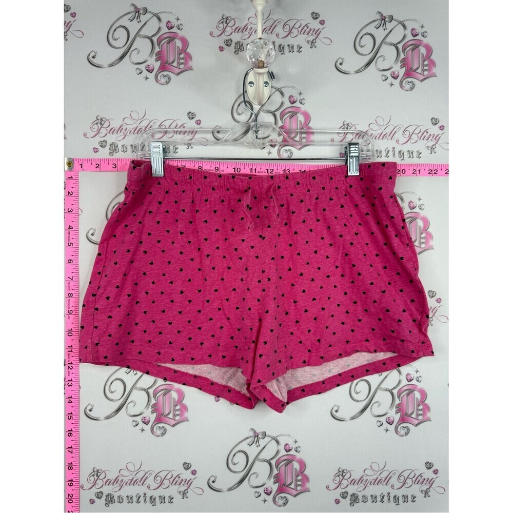 LVER SHORTS Hot Pink Heart Print Lounge Shorts